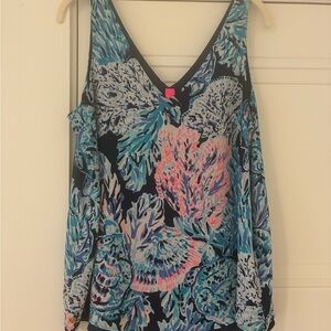 Like new! Lilly Pulitzer Blue and Pink Camisole
